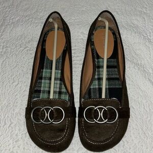 Fashion Bug Faux Suede Ring Detail Loafer Shoes